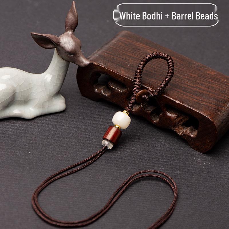 Handgeknüpfter Diamantknoten Auto-Schlüsselanhänger mit Messinganhänger und Jade-Akzent