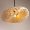 Bamboo Hat Lampshade Natural Pendant Light Hanging Handmade Indoor Decoration Custom Design Living Room Hotel