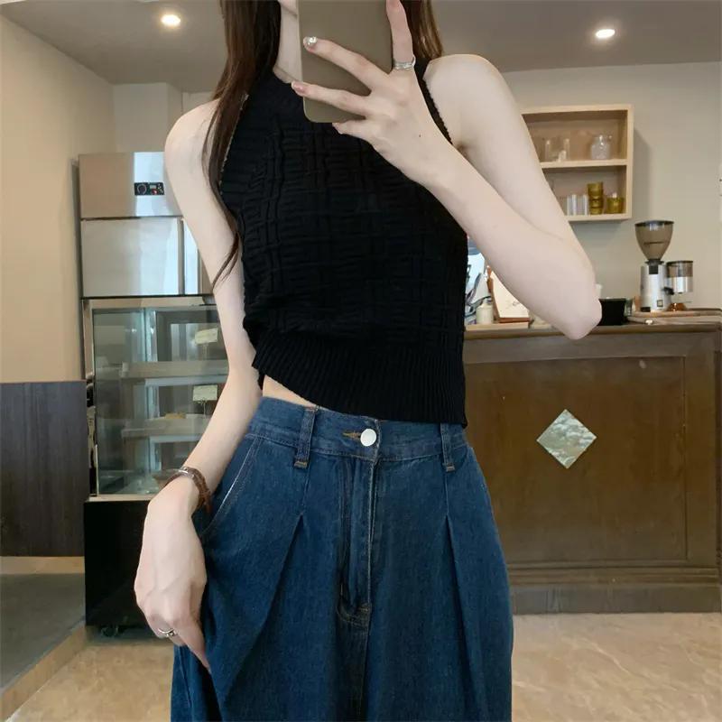 WTEMPO Autumn Versatile O-Neck Sleeveless Bottoming Tank Tops Women's Spring Summer Large Size Solid Color Casual Camisole Vests