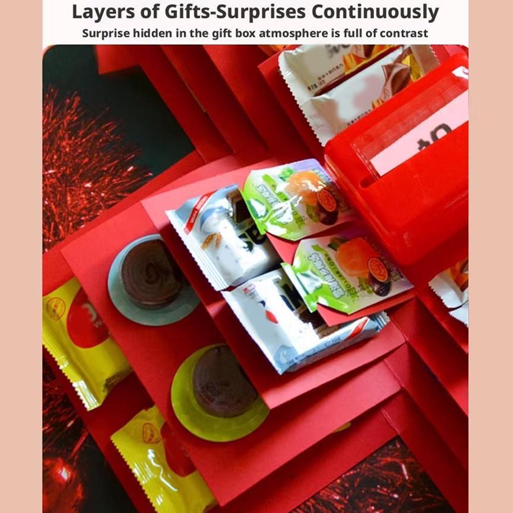 5-Layer DIY Creative Explosion Gift Box, Create Various Gifts By Yourself Mysterious Self-made Gift for Birthday, Christmas