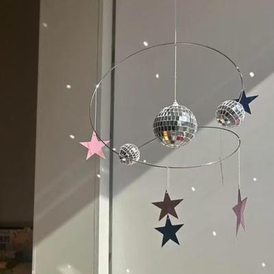 Kleine Discokugeln Aufhängbarer Sonnenfänger Mit Discokugel Und Reflektierenden Sternen Spinner Spirale Für Sonnenlichtreflexion Fenster Garten