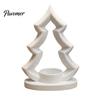 Seasonal Home Decoration Christmas Tree Candle Holder, 3D Printed Tealight Stand, Rustic Minimalist Festive Accessory Farmhouse Dining Table