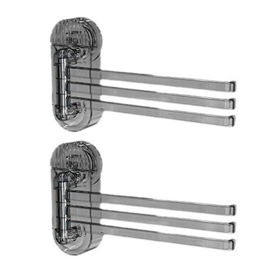 Yousheng 1/2Pcs Swivel Towel Rack Strong Load-Bearing Easy To Install 3-Arm Towel Bar Space Saving Wall Mounted Towel Holder