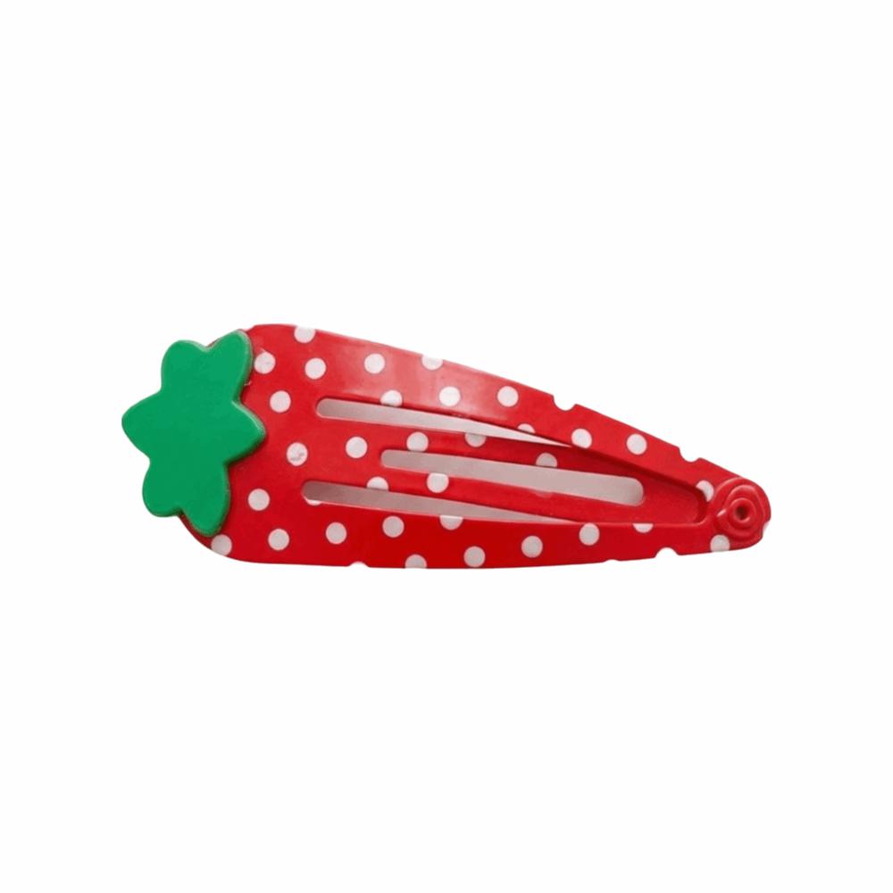 Funny Extra-large Hair Clips Polka Dot 3D Printed Curtain Clip Strawberry Pattern Kawaii Style Creative Side Clip Daily Wearing