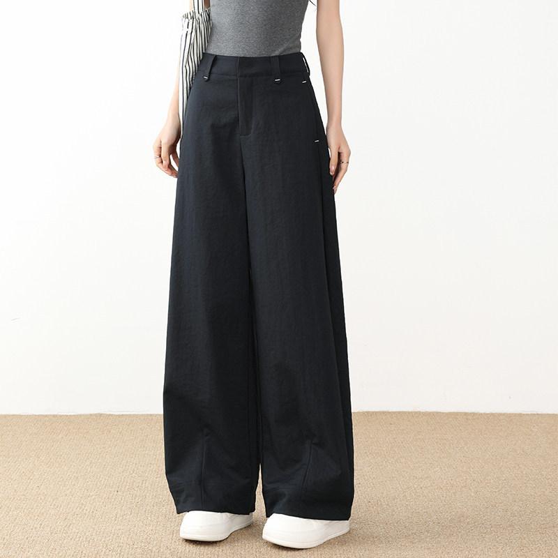 Women's High Waist Wide Leg Pants Baggy Banana Trousers Japanese Casual Solid Loose Straight Long Pants For Spring 2026