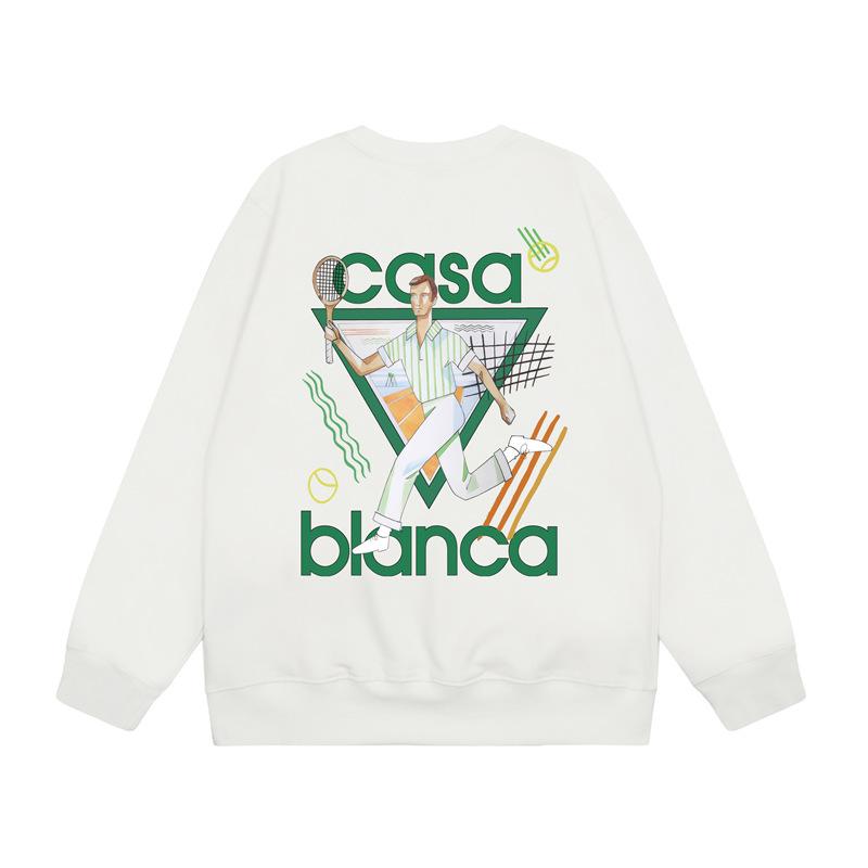 Casa spring and summer fantasy door starry sky castle casa letter long sleeve crew neck sweater couple T-shirt men and women couples