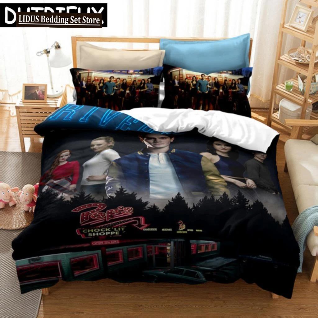 Movie Riverdale Bedding Set Teens Boys Duvet Cover Set With Pillow Cover Comforter Set Single Queen King Full Size Duvet Cover