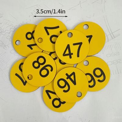 10/20/50PCS Digital Number Board Sign Beehive Door Sign Acrylic Queuing Number Board Nameplate Keychain Numbered Plate