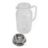 Water Pitcher with Lid and Handle 1500ml Acrylic Heat Resistant Clear Water Kettle Jug for Lemonade Milk Ice Tea Cold