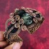 Seraphinite Cuff Bracelet Copper Wire Wrapped Adjustable Bangle Wire Wrapped Gemstone Jewelry Handmade Bangle Gifts for Wife Copper Jewelry