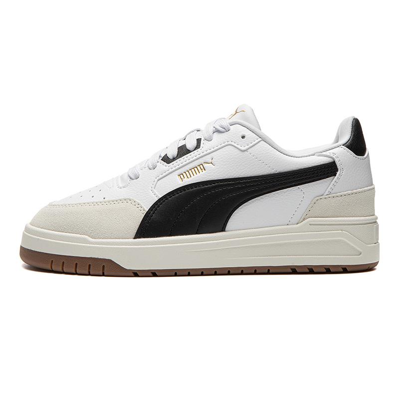 PUMA Shuffle Skateboard Shoes Unisex White Black 403840-01 39