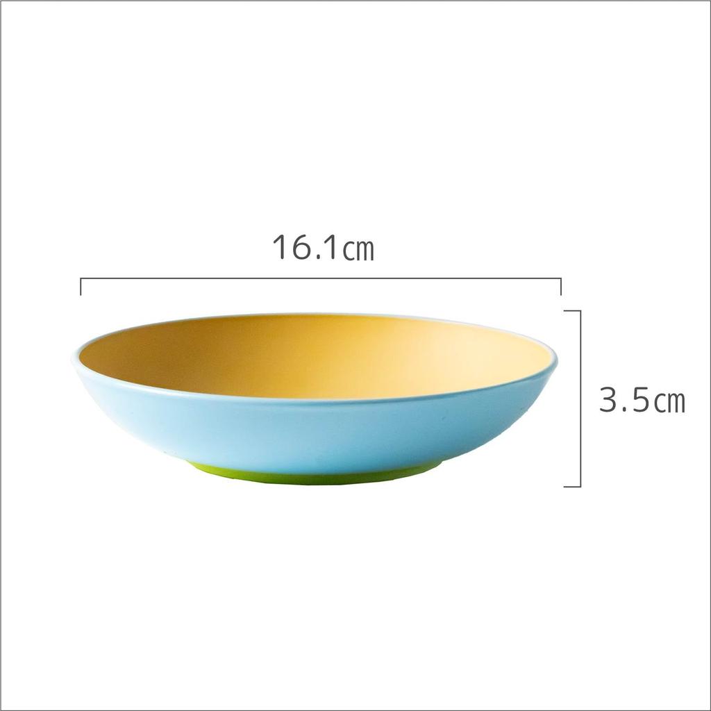 Asahi Koyo Diameter X Height 1 Made In Dishwasher Microwave Tableware Series That Can Be Used As a Set Home Children's Plate, 16.1cm 3.5cm, Blue,