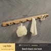 Walnut Wall-Mounted Hook for Clothes & Hats, No-Punch Installation for Door Back or Entrance Hall