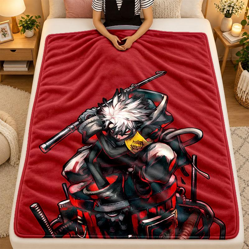 Flannel BlanketGachiakuta Warm Soft Throw Blanket for Indoor Sofa Bed Living Room Use