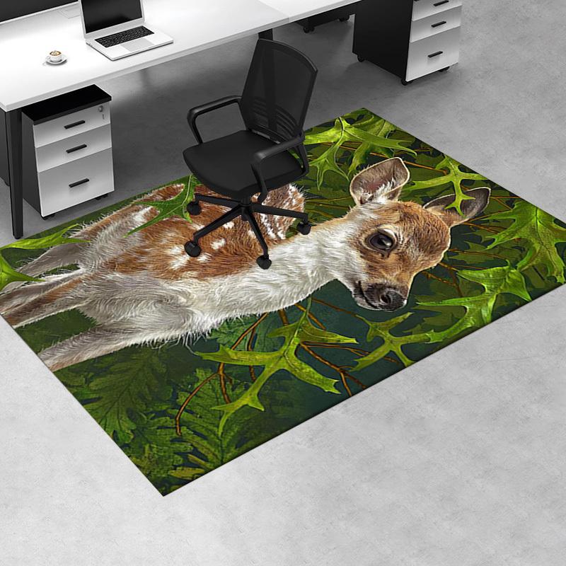 Büroteppich: Von der Natur inspiriertes Hirschdesign Perfekt zum Schutz von Sofas Unter Stühlen