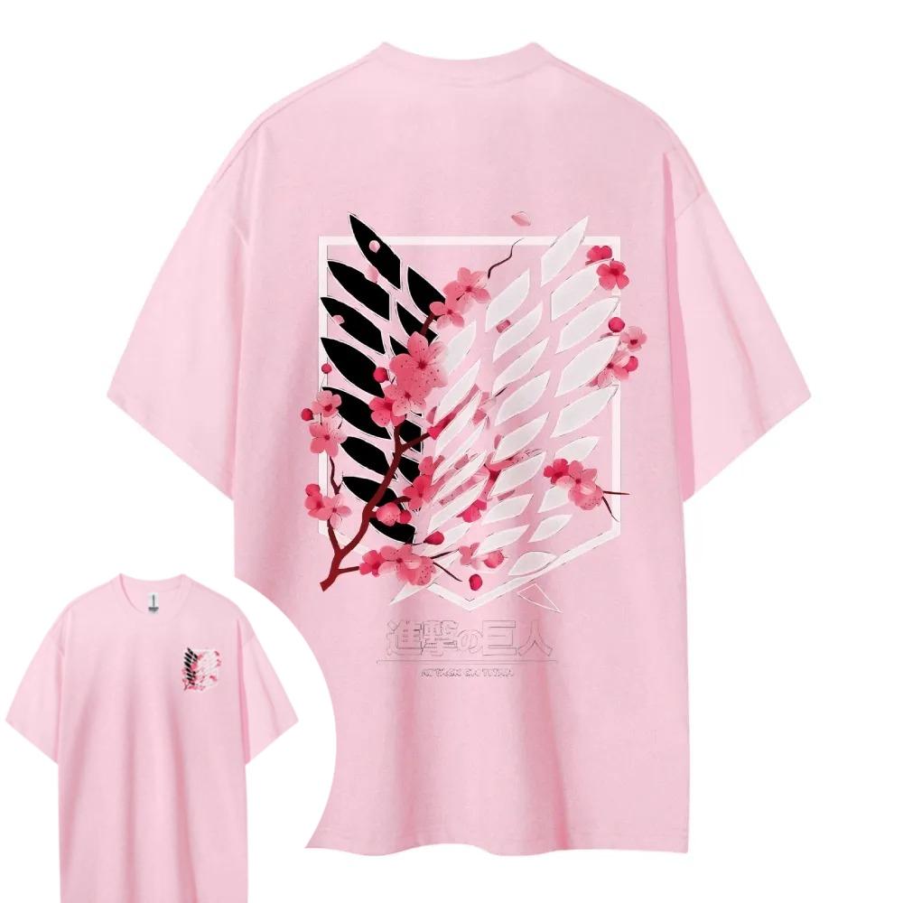 AOT Wings of Freedom Short Sleeve Mens and Womens Same Comfortable Short Sleeve Couple Clothing Casual Short Sleeve Popular