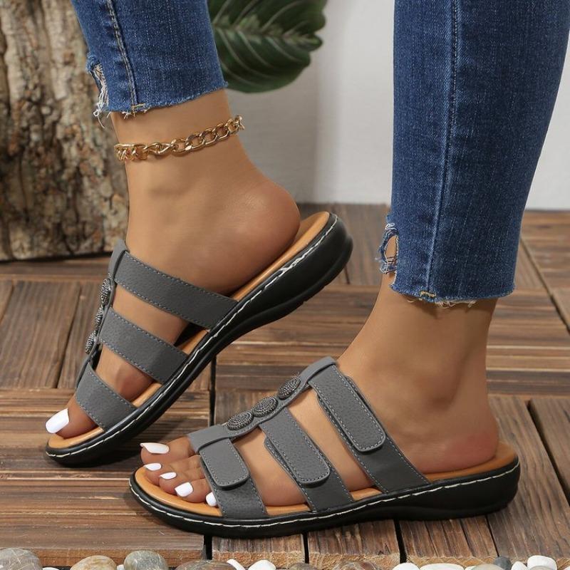 Keilsandaletten in Übergröße Damenmode niedrige Absätze Damen