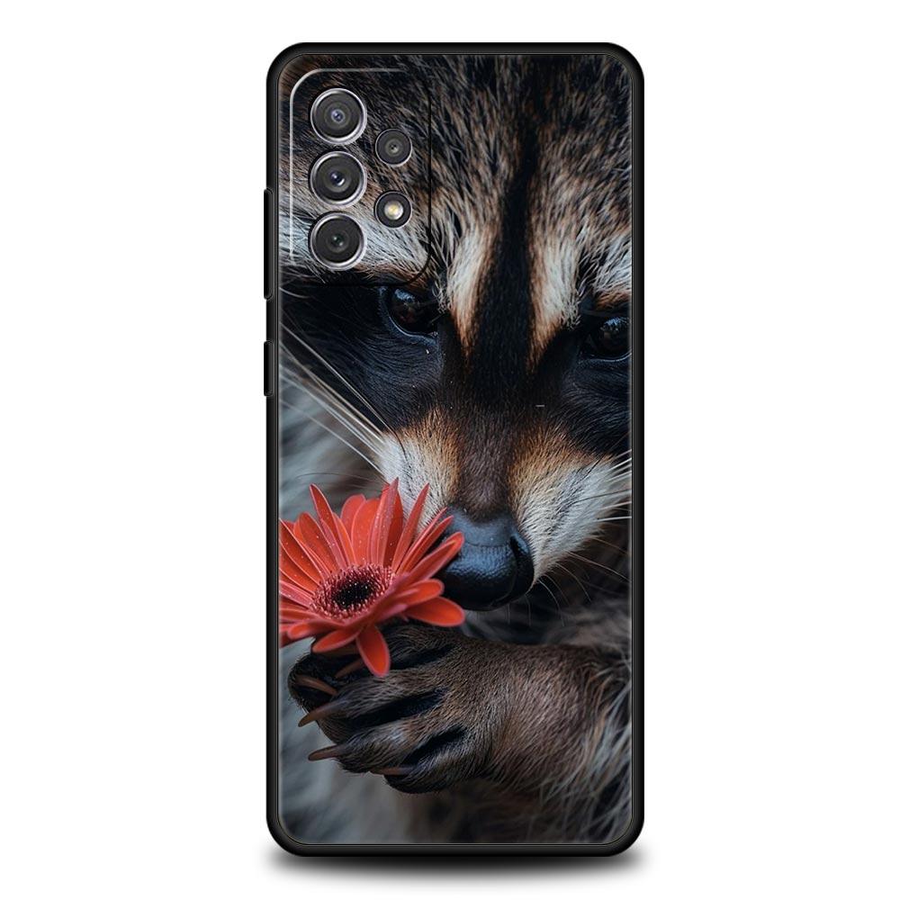 Mapache Phone Case for Samsung Galaxy A55 A35 A17 A07 A15 A13 A25 A51 A71 A72 A73 A32 A52 A52S A41 5G Soft TPU Shell Fundas Bags