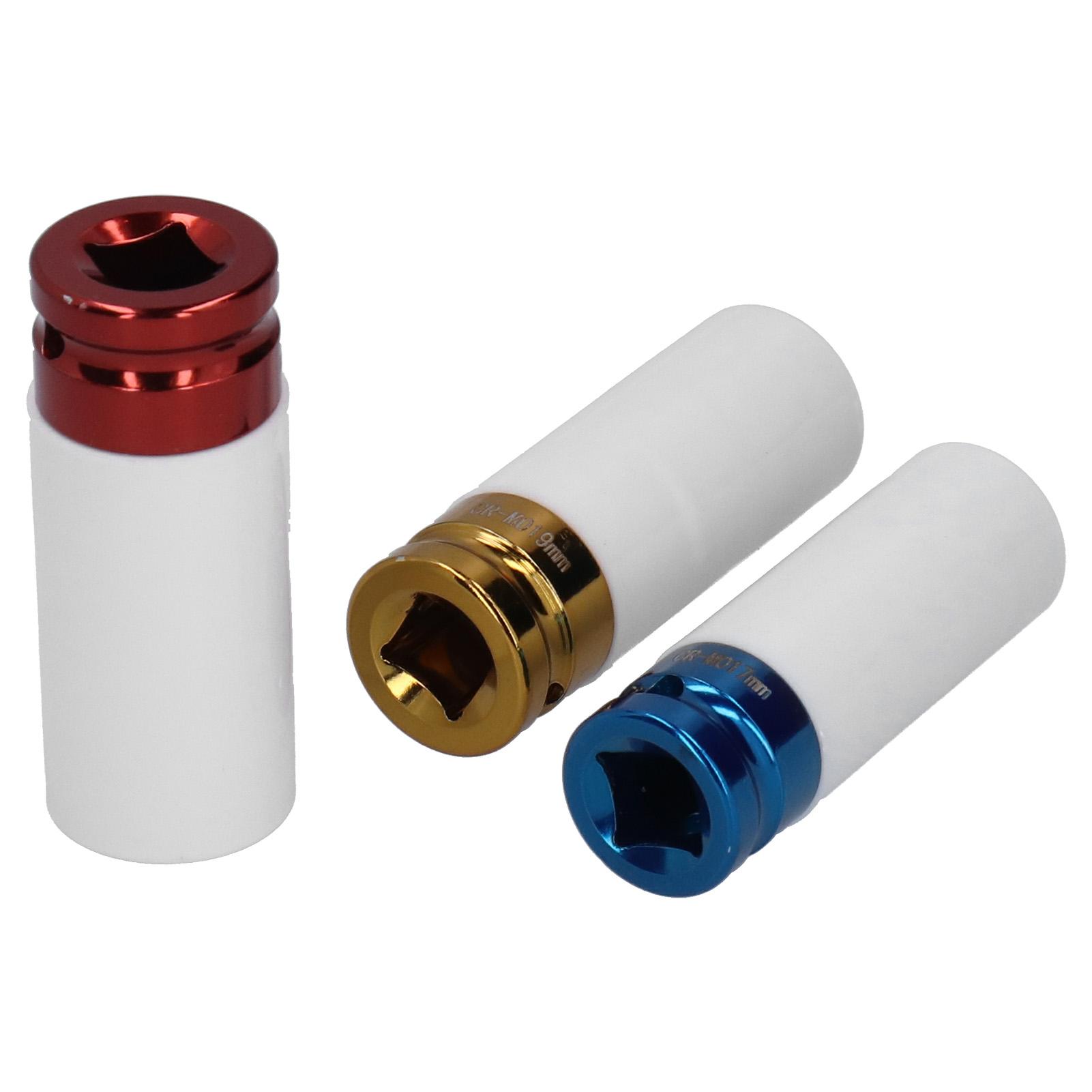 

3 шт. Защитная головка для шин 12 цветов Пневматическая защитная гильза Гаечный ключ Ручные инструменты