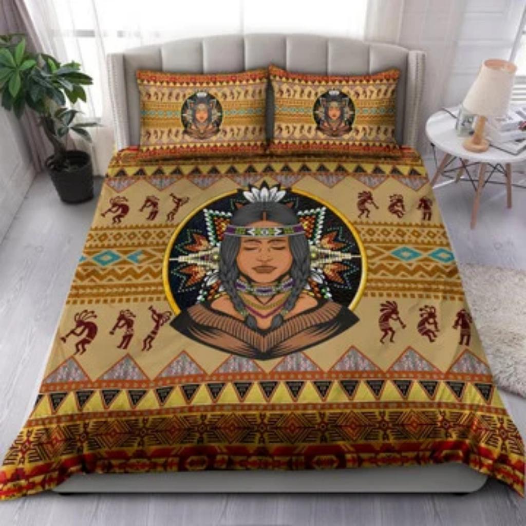 Home Textiles Tmarc Tee Native American Buffalo Pattern Bedding Sets Quilt Cover Set