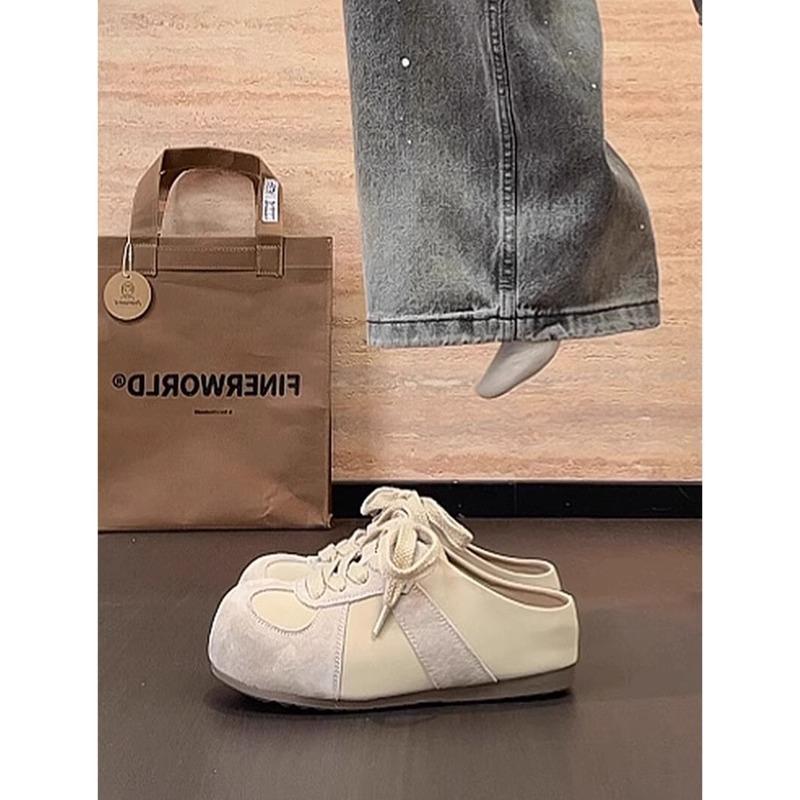 

Уродливо милые туфли с большой головой увеличивают высоту головки внутреннего мешка с помощью одной педали, женские новые весенние кружевные полушлепанцы с головкой-мешком 40