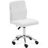 Ilanz White Cosmetic Stool With Backrest On Wheels Up To 150 Kg