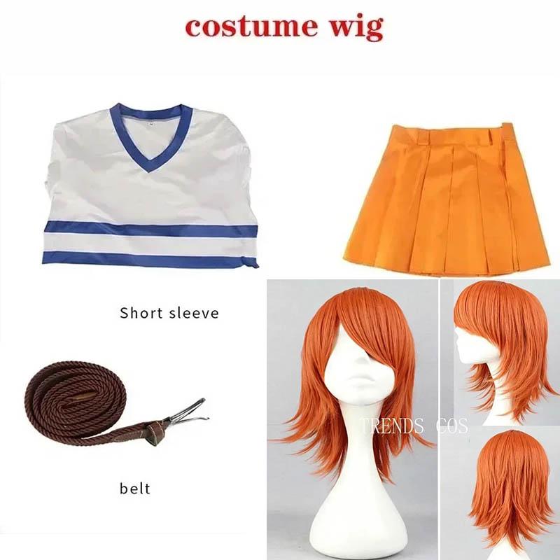 

Anime Nami Cosplay Costume Anime Halloween Cos Japanese Unifrom Outfits Role Play Novelty Women Dress Up Carnival Nami Dress XS