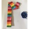 Harajuku Y2K Punk Long Scarf Rainbow Striped Skinny Neckerchief for All Ages