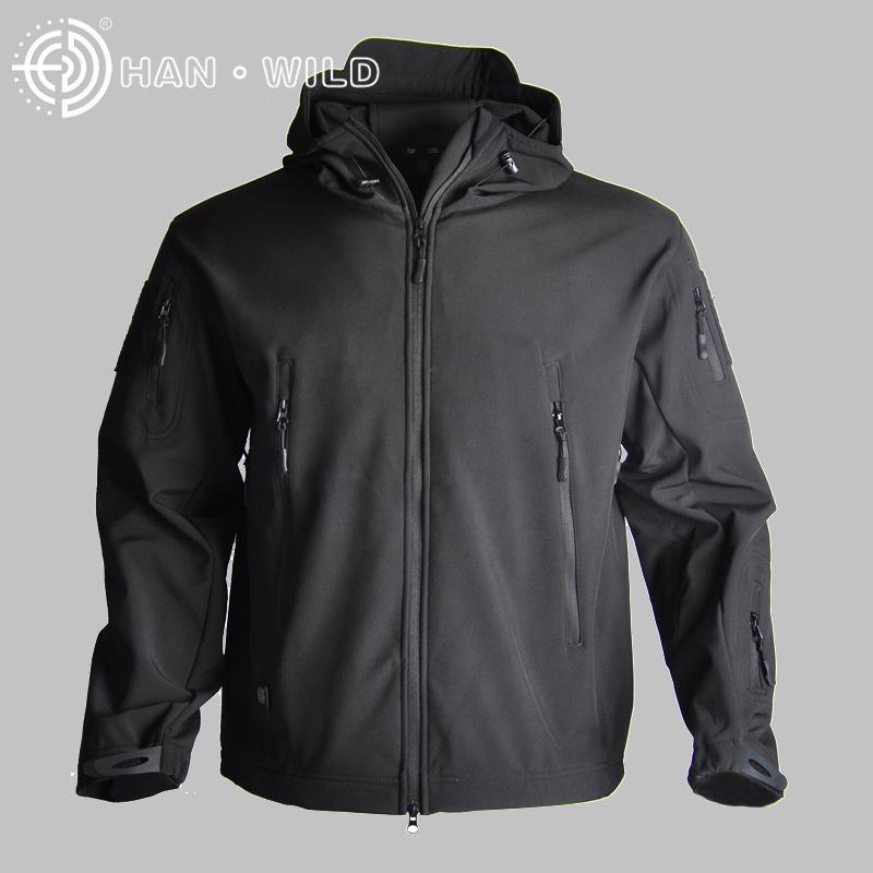 Hanye Sharkskin Softshell Camouflage Windbreaker for Men & Women - Breathable Outdoor Tactical Training Suit