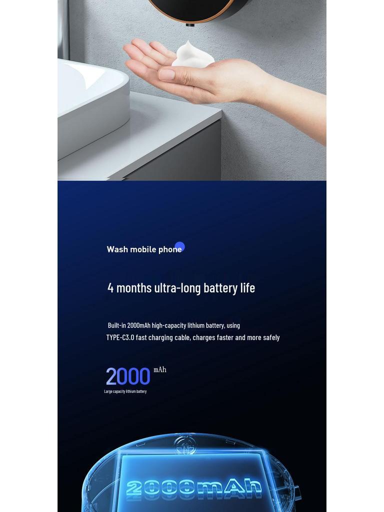 Smart USB Automatic Wall-Mounted Touchless Soap Dispenser