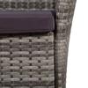 7 Piece Garden Dining Set with Cushions Poly Rattan Grey
