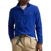 Polo Ralph Lauren Solid Color Pony Logo Embroidered Half-Zip Knit Long Sleeve Sweatshirt Men sweatshirt Blue MNPOKNI16820199-400