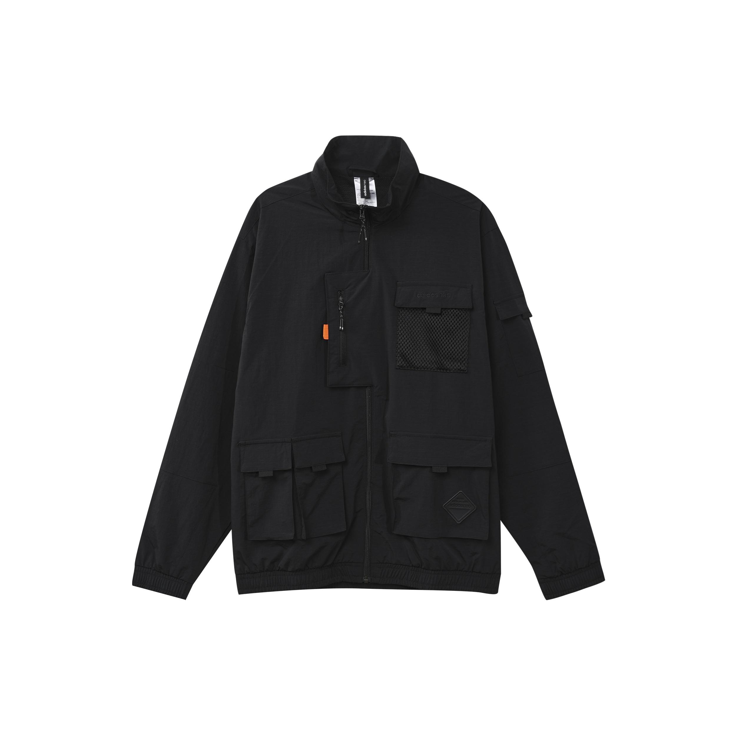 adidas neo W Cg T1 Outdoor Cargo Multiple Pockets Sports Logo Jacket Black Men s HE7940 S