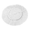 Cup Mat Highly Absorbent Braided Drink Coaster Solid Color Heat-Resistant Reusable Woven Coaster Cup Pad
