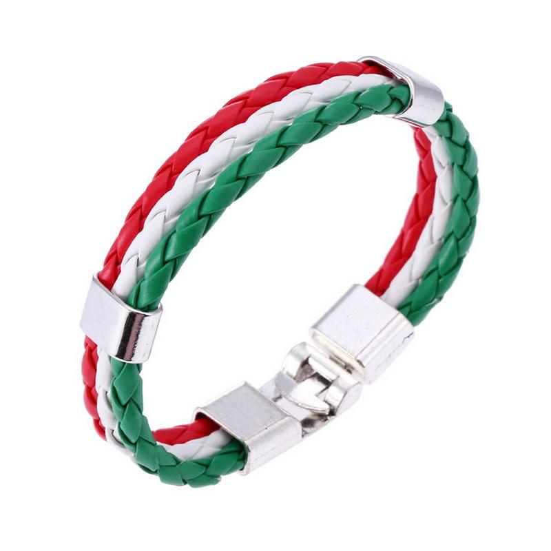 Bracelet en Cuir PU Tressé pour Hommes Femmes
