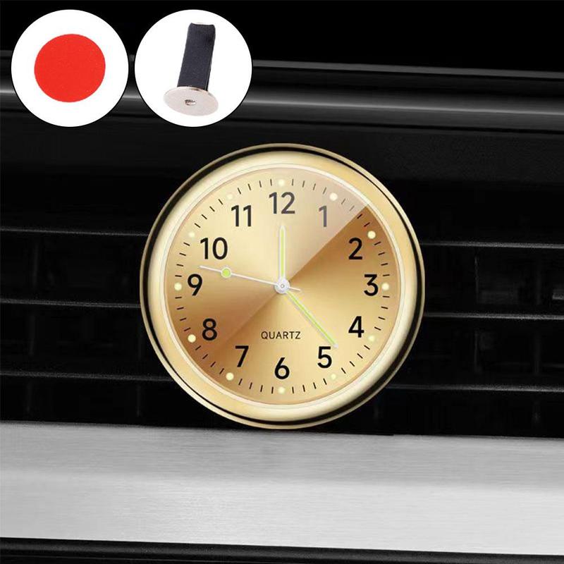 NEW Car Clock Luminous Auto Ornament Mini Automobiles Internal Stick-On Digital Watch Mechanics Quartz Clocks Car Accessories