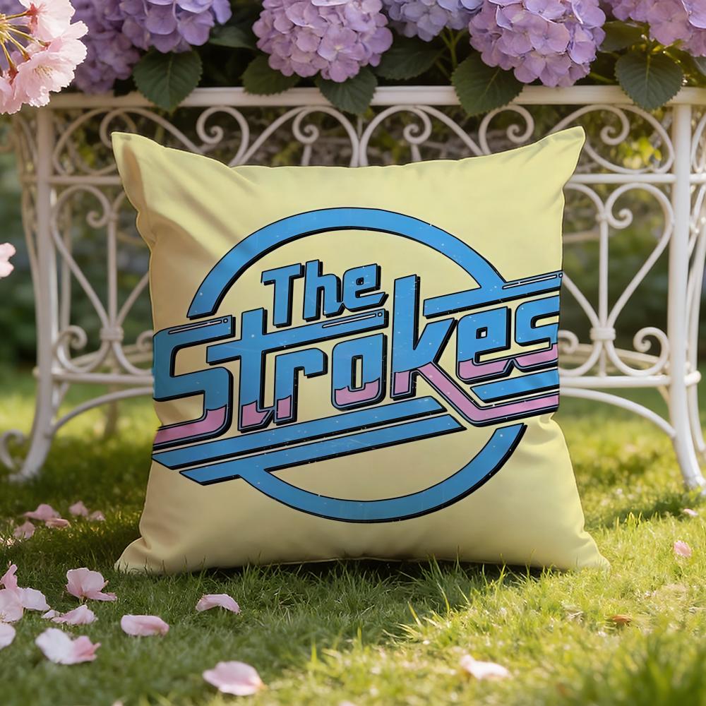 The S-Strokes Band Cushion Cover Home & Car Dual-Scene Pillow Cover: Reversible for Premium Comfort