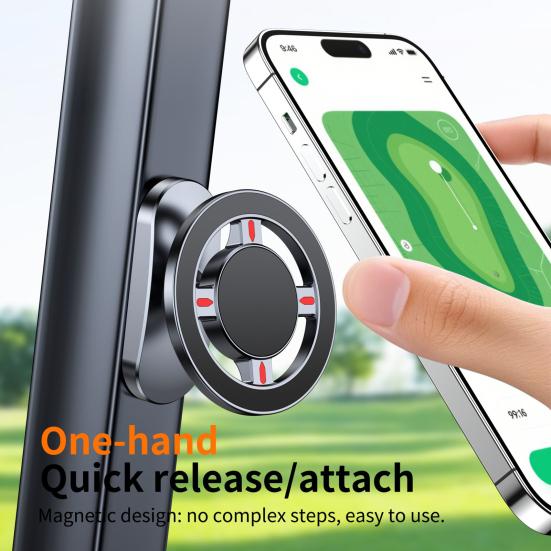 Golf Cart Phone Holder Magnetic Smartphone Holder on Golf Cart Phone Holder for MagSafe Phones Golf Cart Accessory Men Dad Golfers Gift