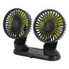 12V 24V Car Fan 5V USB Dual Head Cooling Car Fan 3 Speeds Adjustable Vehicle Air Circulator 360 Degree Rotation