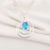 Swiss Blue Topaz Gemstone Pendant, 925 Solid Sterling Silver Pendant Jewelry Handmade Pendant, Silver Jewelry For Gift