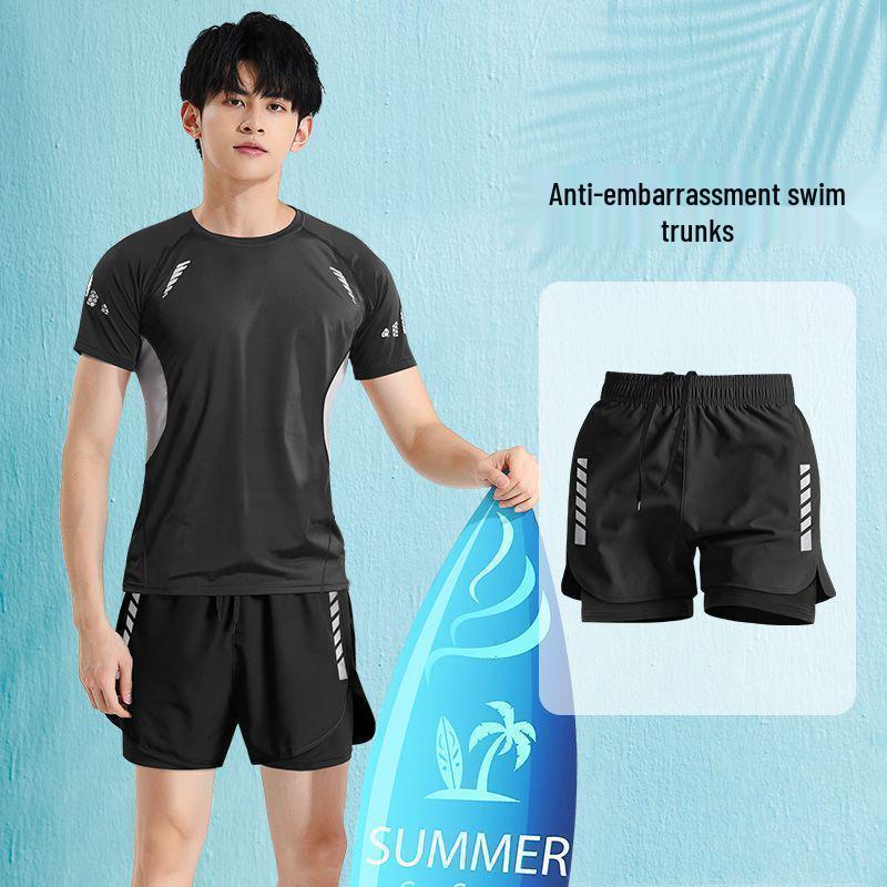 

Мужской купальный костюм, предотвращающий неловкие ситуации: Плавки-боксеры и полный комплект для плавания для серфинга и дайвинга 3XL (160-180 lbs)