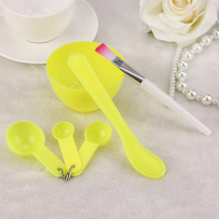 10 Sets 4 in 1 DIY Facial Mask Mixing Bowl Brush Spoon Stick Brush Face Care Set Women Facial Beauty Professional Kits Tools