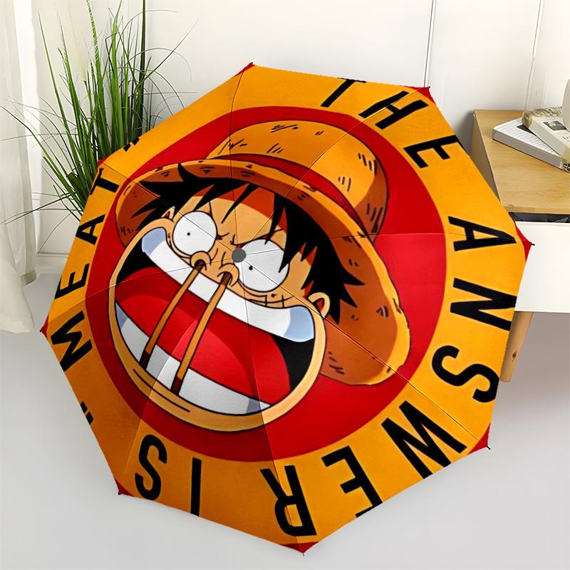 1pc One Piece Automatic Umbrella Durable Iron Frame & Plastic Handle, Gift for Men & Women, Sturdy Construction, Best for Christmas, Helloween, Playfu