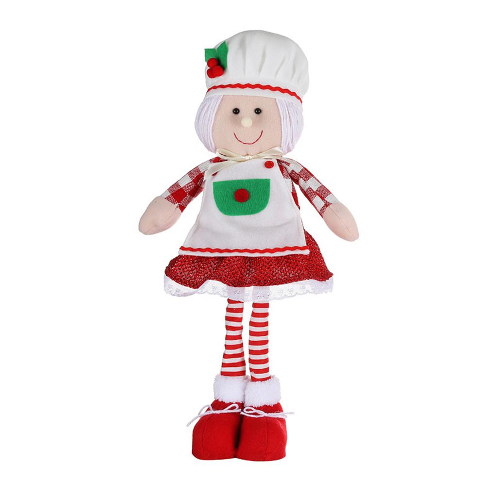 Christmas Gnome Telescopic Doll Ornament Crafts Decor Doll Supplies for Home Restaurant Bar Party Backdrop Decor