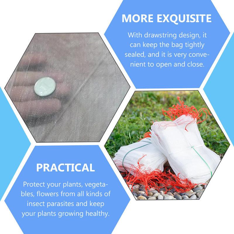 30pcs Fruit Protection Bags Nylon Mesh Netting Bag For Garden Pest Control Outdoor Indoor Growing Season Use Gardening Tools