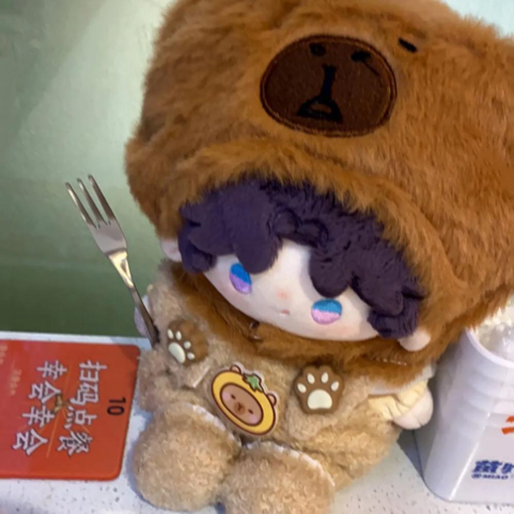 1 Set T-Shirt Baumwolle Puppenkleidung Trägerhose Plüsch Puppenkleidung 20cm Baumwolle Puppe