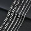 Classic Men Necklace Width 4 To 8 MM Stainless Steel Long Necklace For Men Women Chain Jewelry
