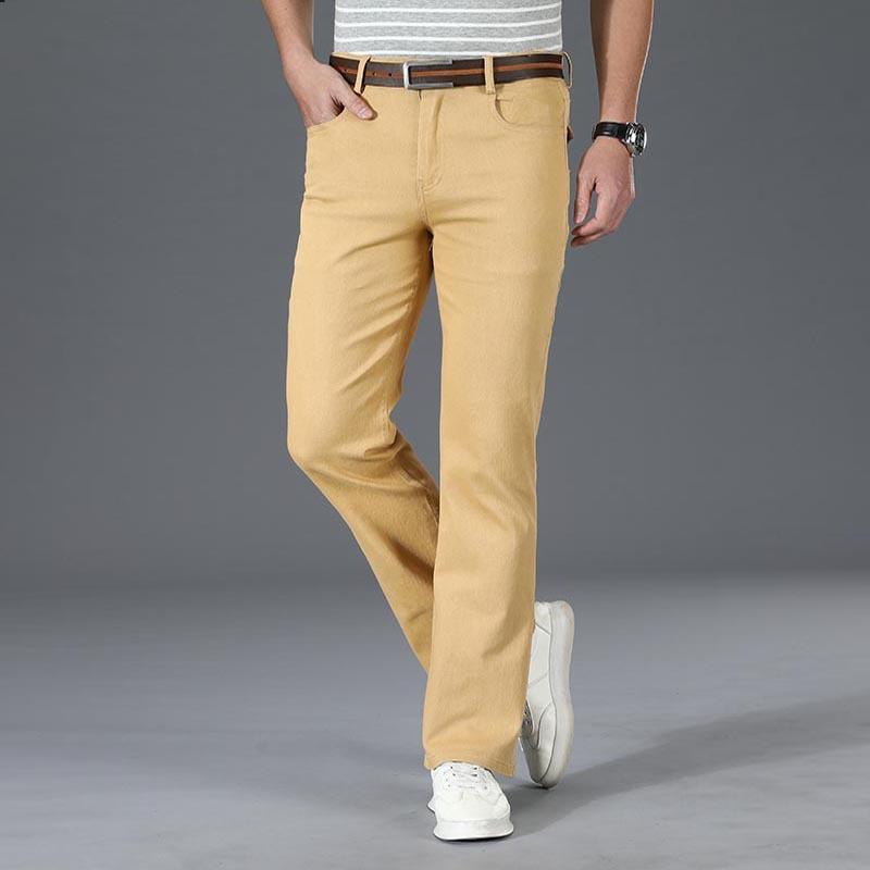Korean style Trendy Casual Denim Flared Pants Men's Stretch Micro-Flared Pants