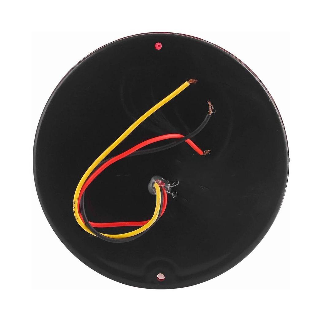 2-Pcs Vintage 12V LED Round Tail Light Assembly – 127mm Dia Rear Lamp Combination for Iveco Buses & Universal Vehicles | Stop & Tail Light