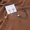 2Pcs Magnetic Clothing Clip with Chain Metal Buttons Clip Wrap Shawls Scarf Trouser Legs Cuff Fixing Magnet No Hole Pins